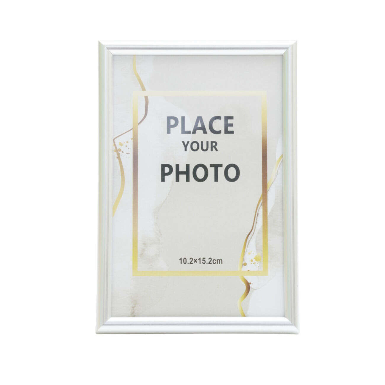 Cadre photo bois argenté pour photo 10x15cm