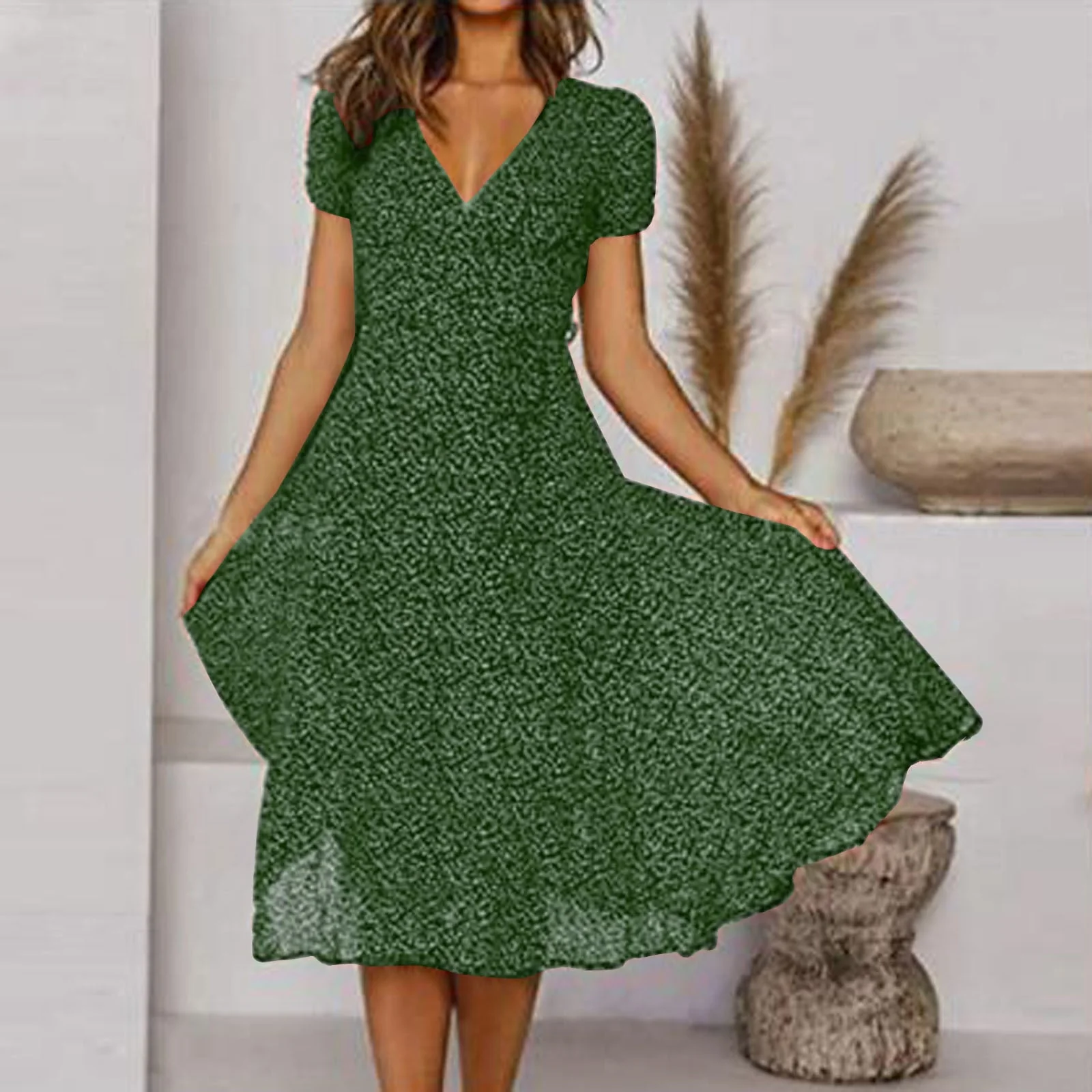 Robe d'été chic pour femme en tissu léger - Disponible en 7 couleurs
