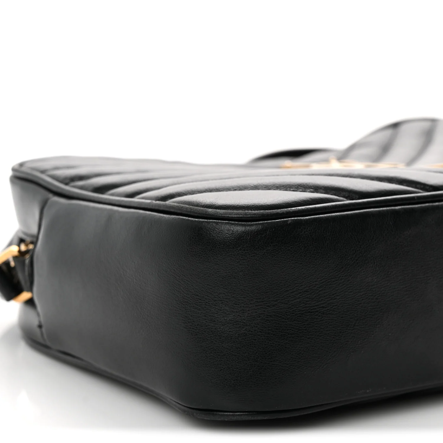 Calfskin Matelasse Monogram Lou Camera Bag Black