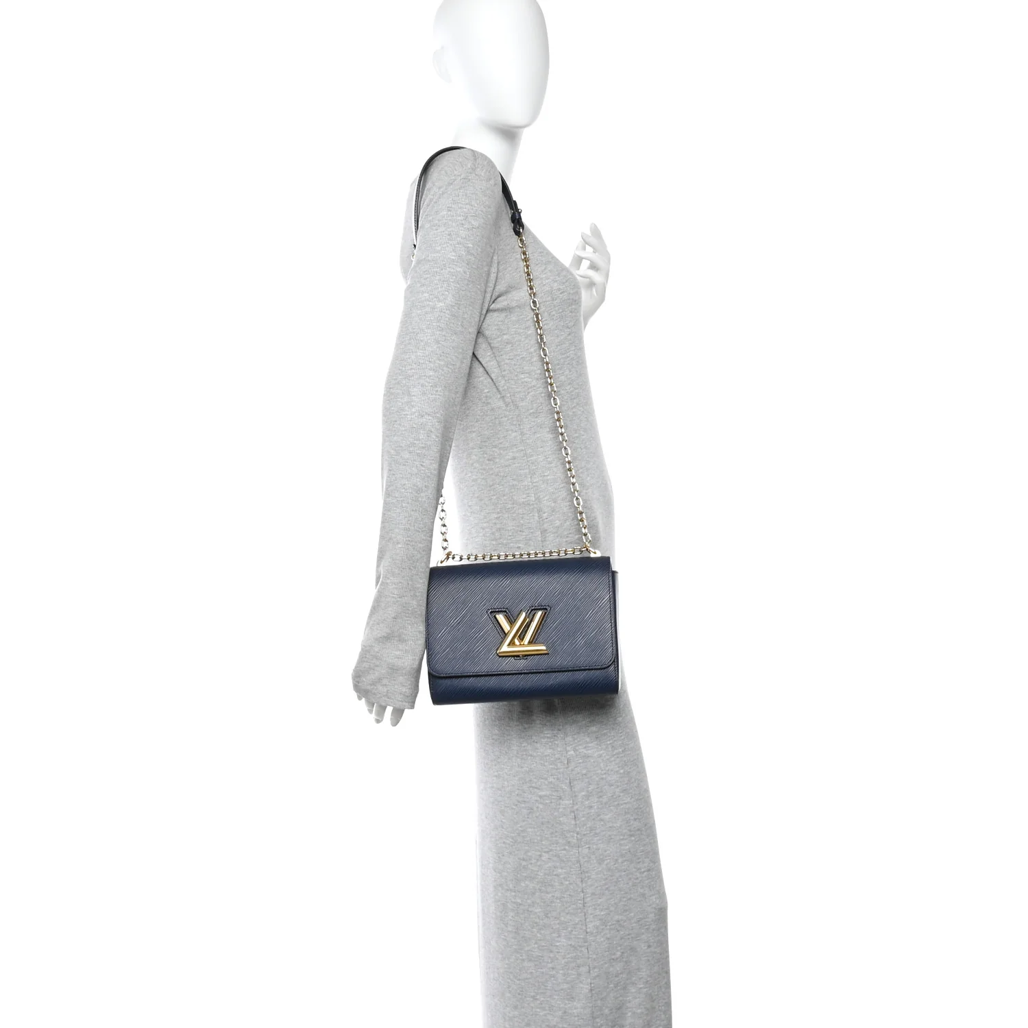 Epi Twist Shoulder Bag MM Indigo