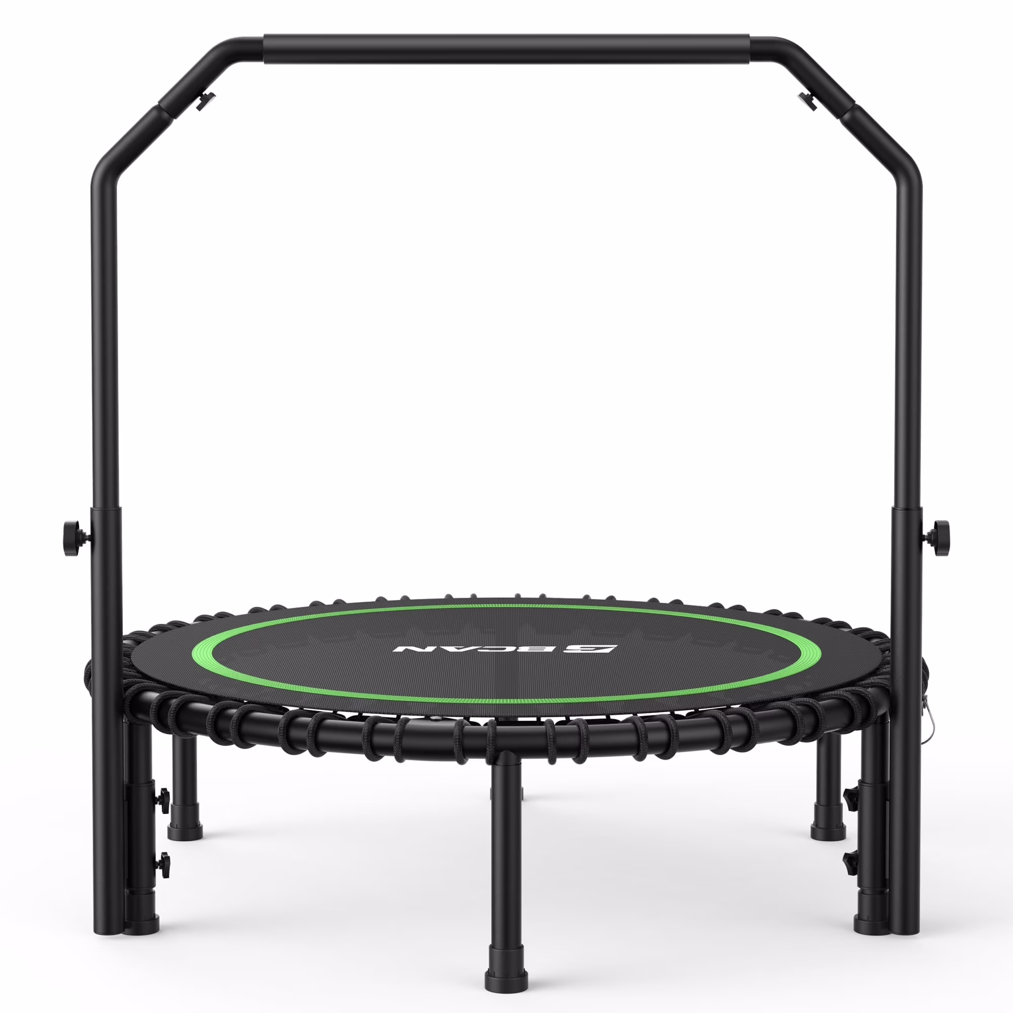 450 LBS Foldable Mini Trampoline, 40" Fitness Trampoline with Bungees, Stable Quiet Exercise Rebounder for Kids/Adults(40in Green)