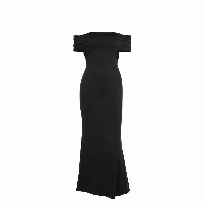 Robe maxi dos nu sans bretelles pour femmes