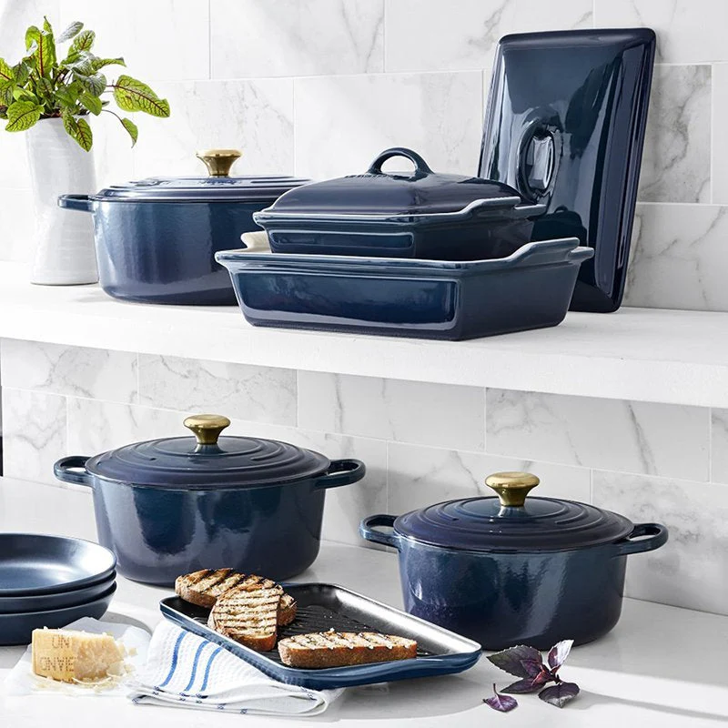 Batterie de cuisine 20 pièces en fonte Signature, poêle de 26 cm, casserole de 1,75 litre avec couvercle