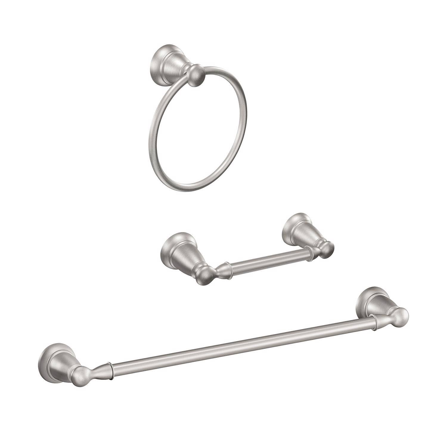 Moen Banbury 3-Piece Bath Hardware Kit in Brushed Nickel