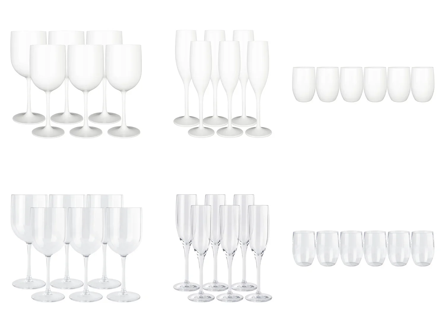 ERNESTO Lot de 6 verres  vin,  champagne ou  eau