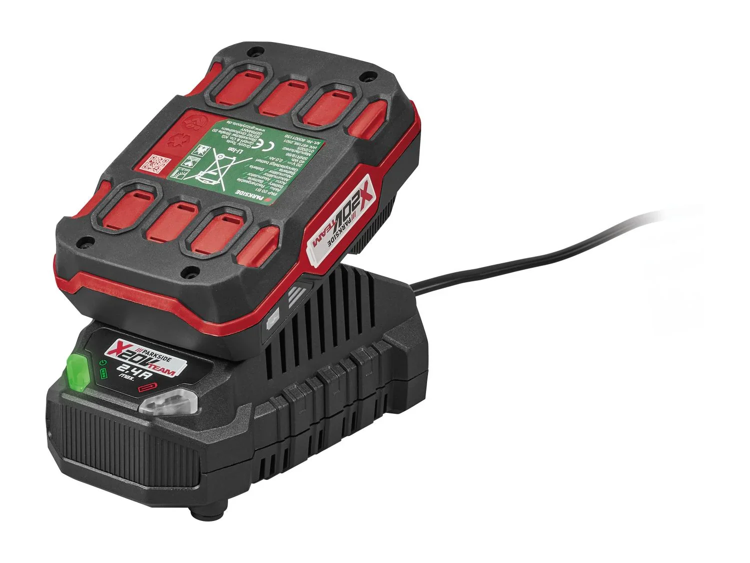 PARKSIDE Set perceuse-visseuse sans fil PABS 20-Li G8 + batterie + chargeur + accessoires, 20 V