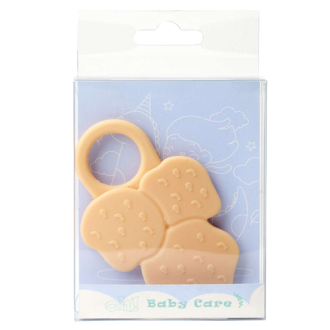 Anneau dentition bébé silicone jaune