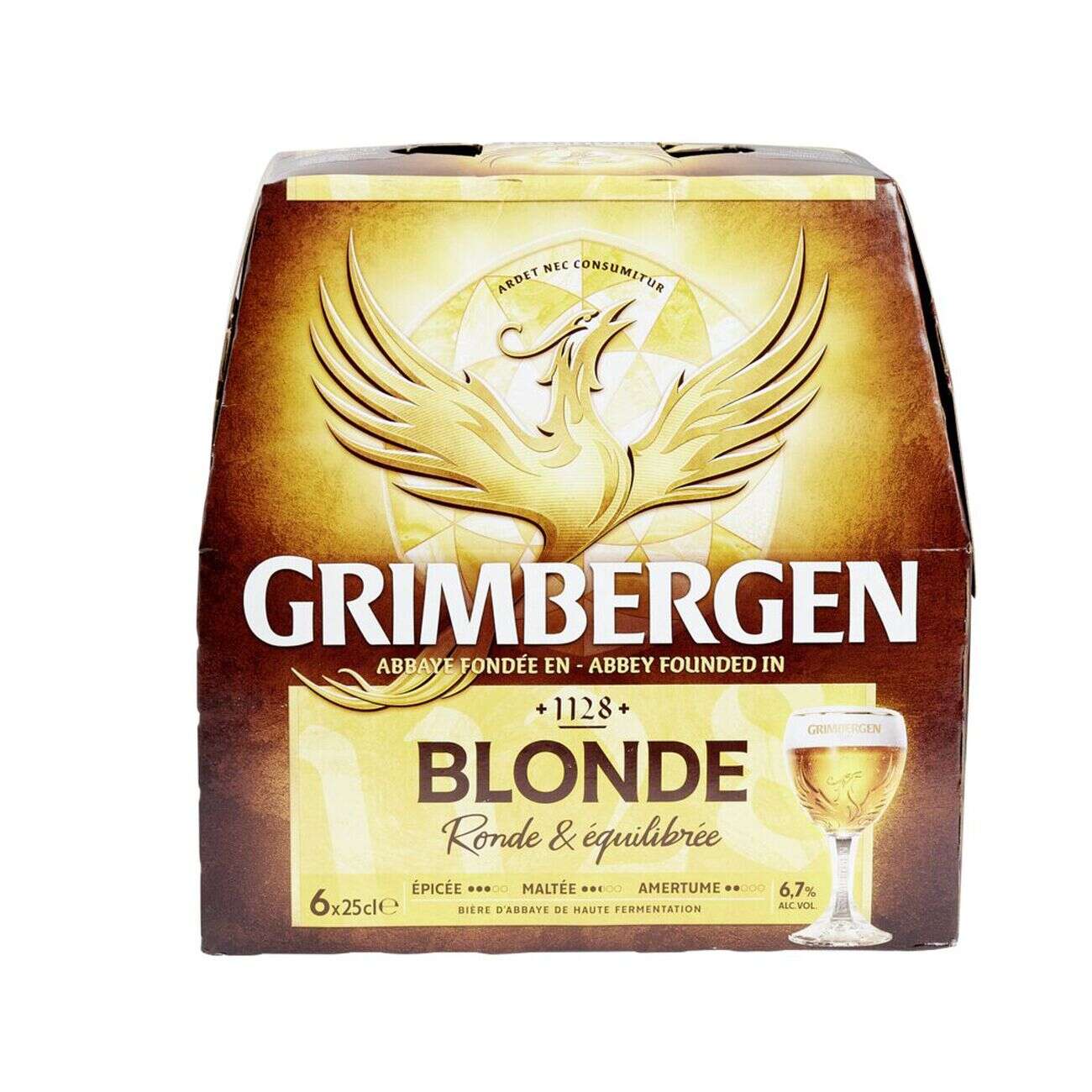 Bière blonde Grimbergen bouteille 6,7% vol. 6x25cl