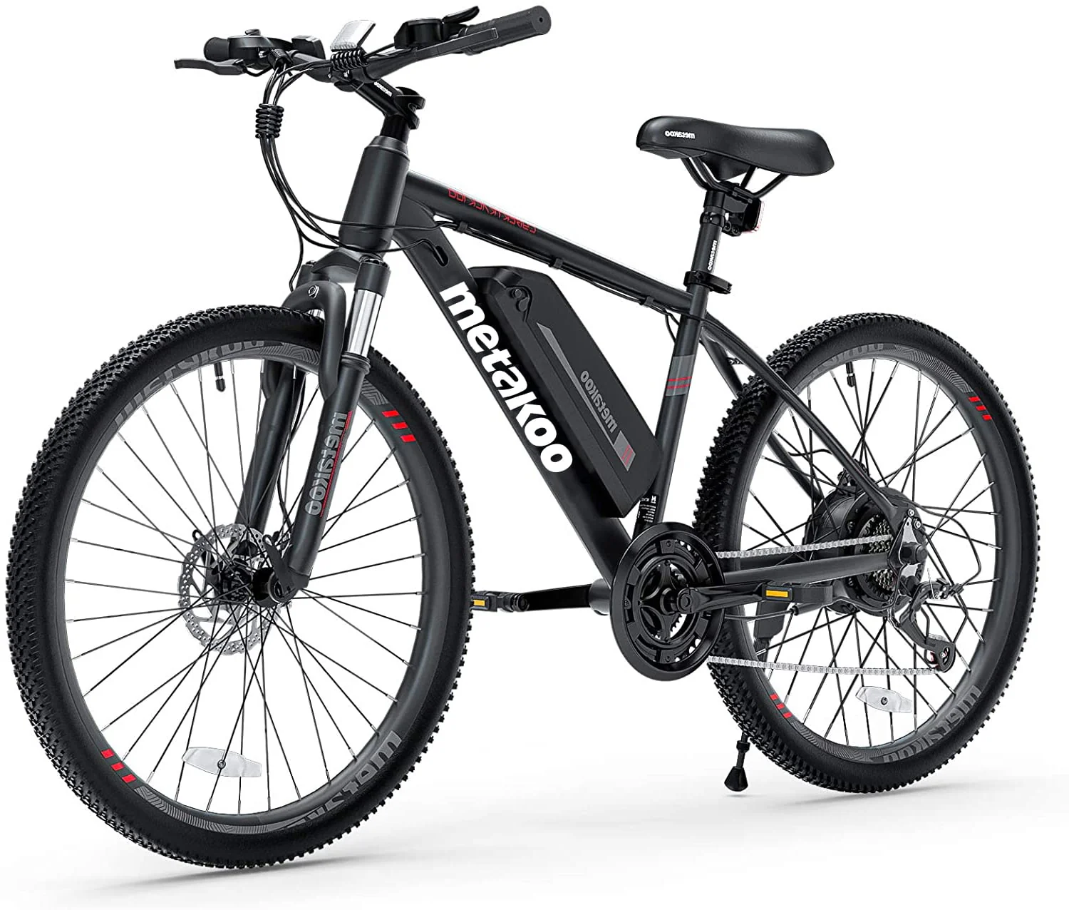 26 In Mountain Electric Bicycle, 350 W Motor, 3 Hours Fast Charge, 36V Removable Battery, 20Mph with 21 Speed Gears, Black
