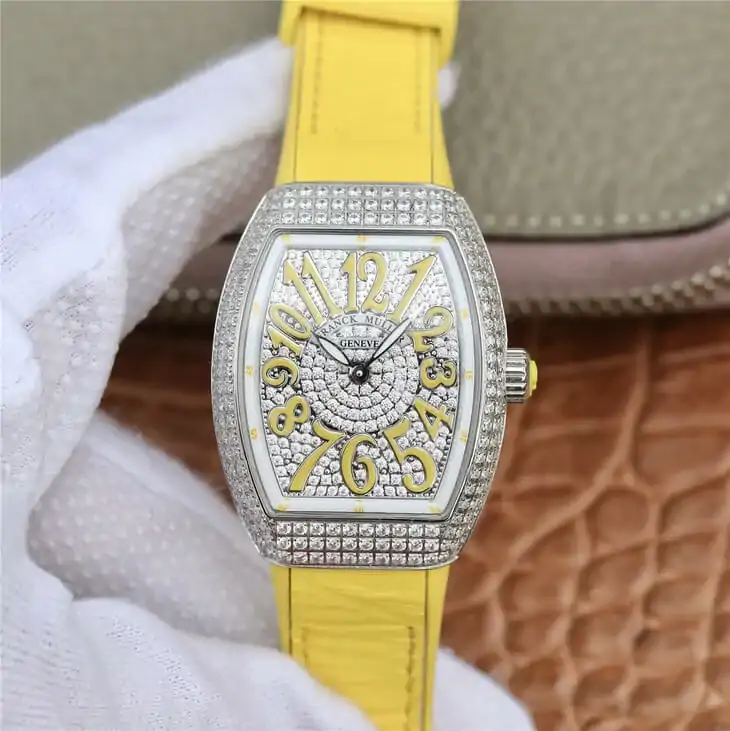 Franck Muller Vanguard Ladies ABF Factory Yellow Strap