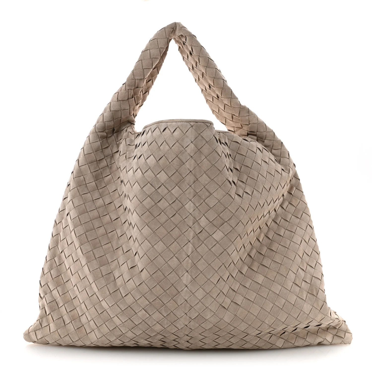 Suede Intrecciato Large Hop Mastice