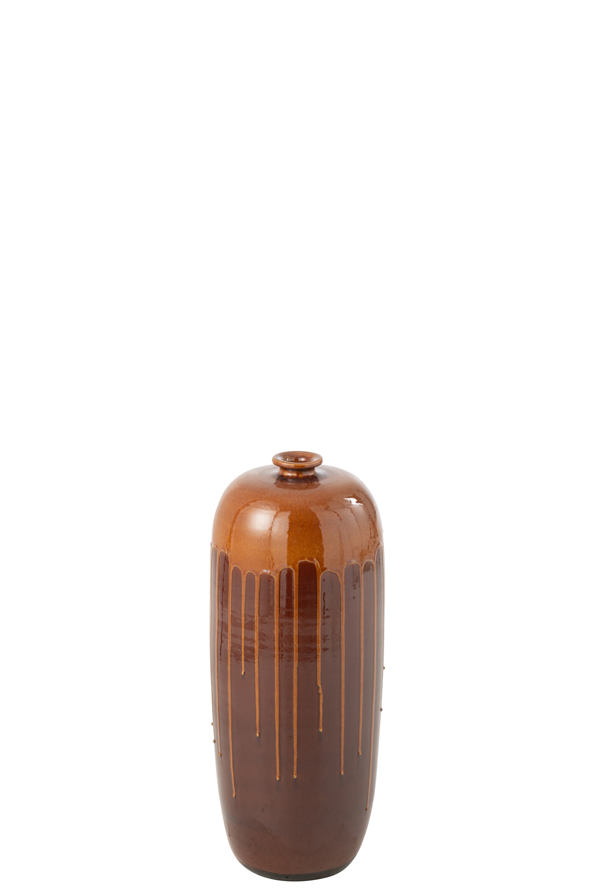 J-Line vaas Lee Blinkend - terra - bruin oranje - small - 55 cm hoog