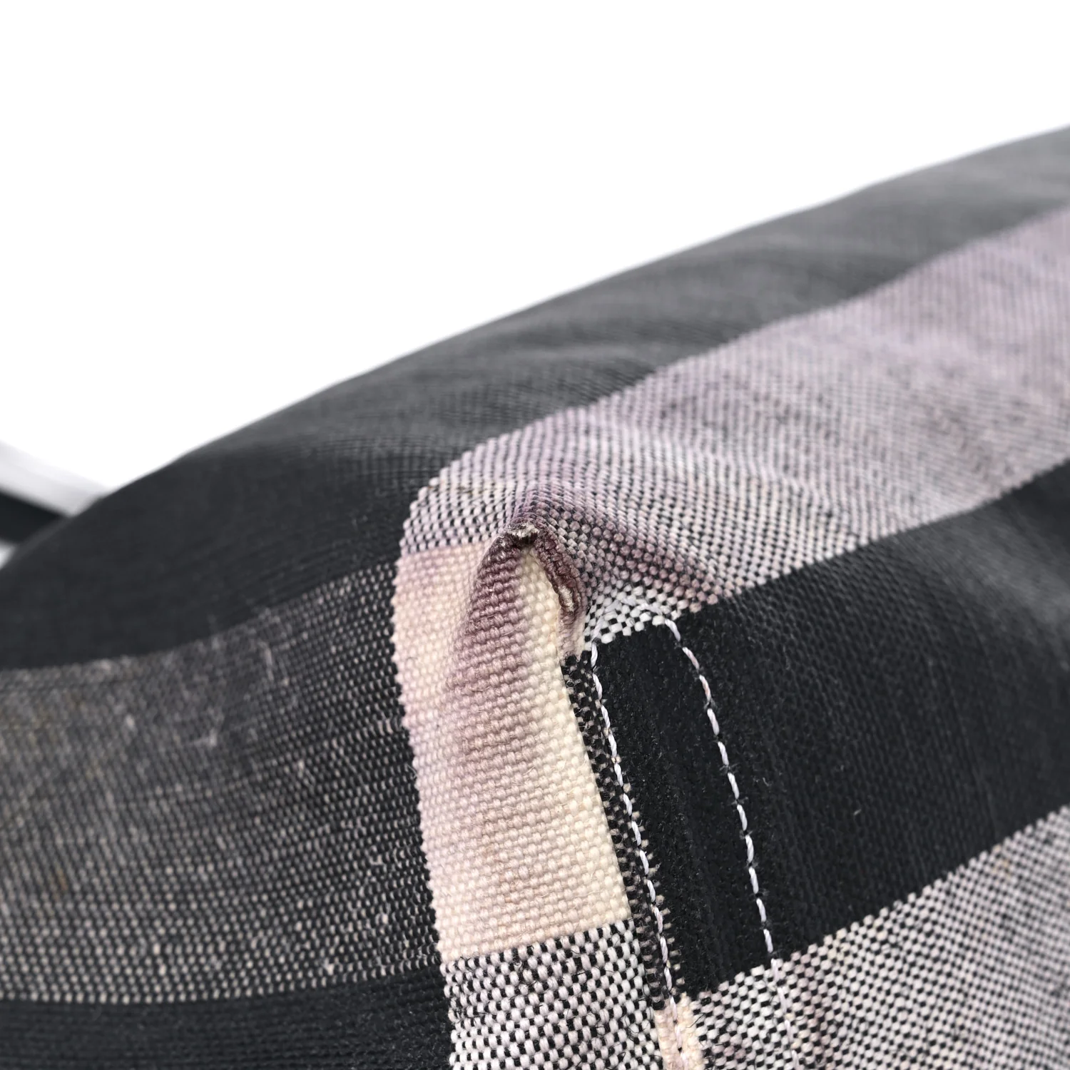 Coated Canvas Mega Check Medium Doodle Tote Black White