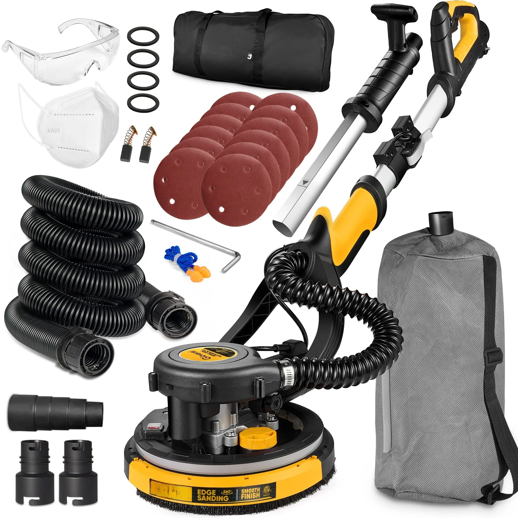 Electric Drywall Sander with Vacuum Attachment