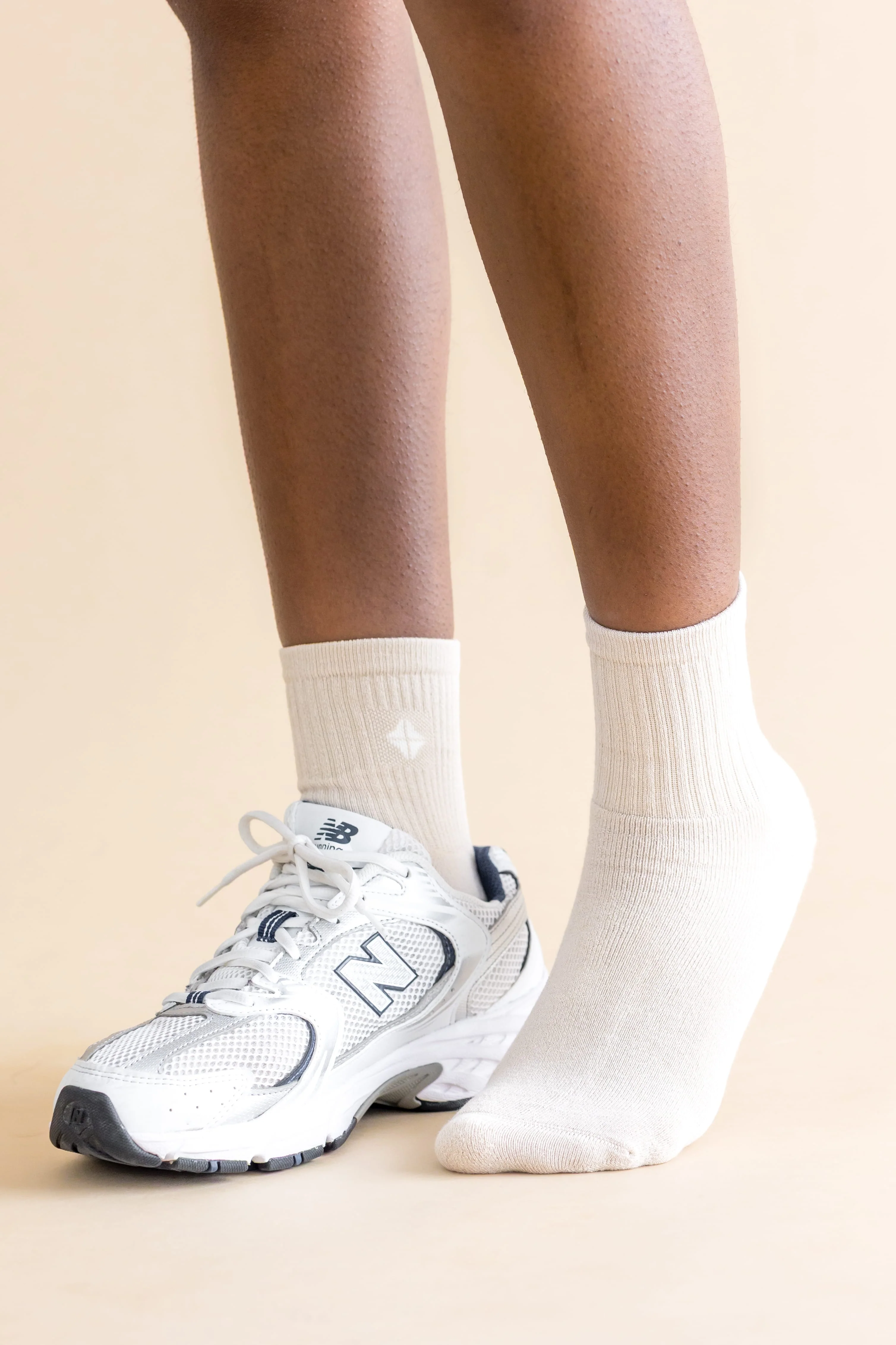 Adult Crew Socks in Oat