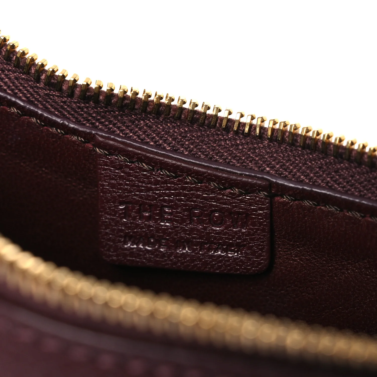 Grained Calfskin Half Moon Shoulder Bag Raisin