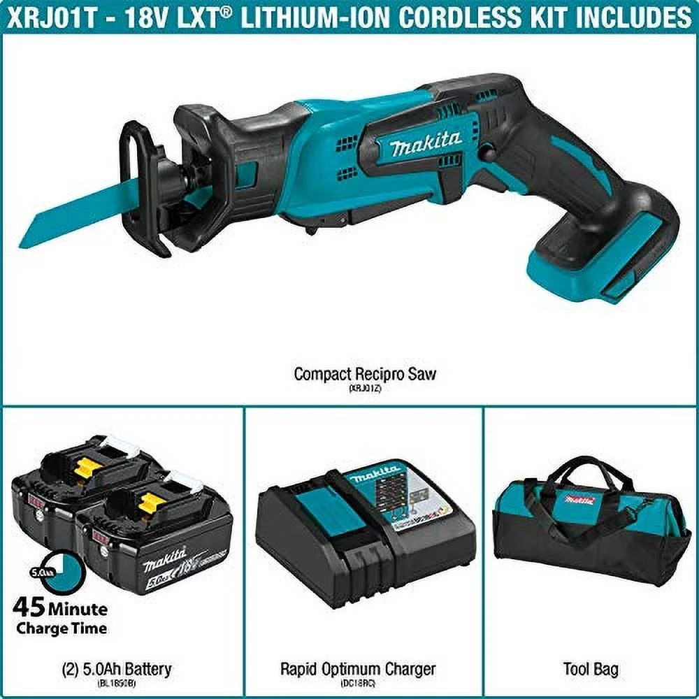 LXT Cordless Compact Recipro Saw Kit 5.0Ah Lithium-Ion 18V 0-3000 RPM - Image 4