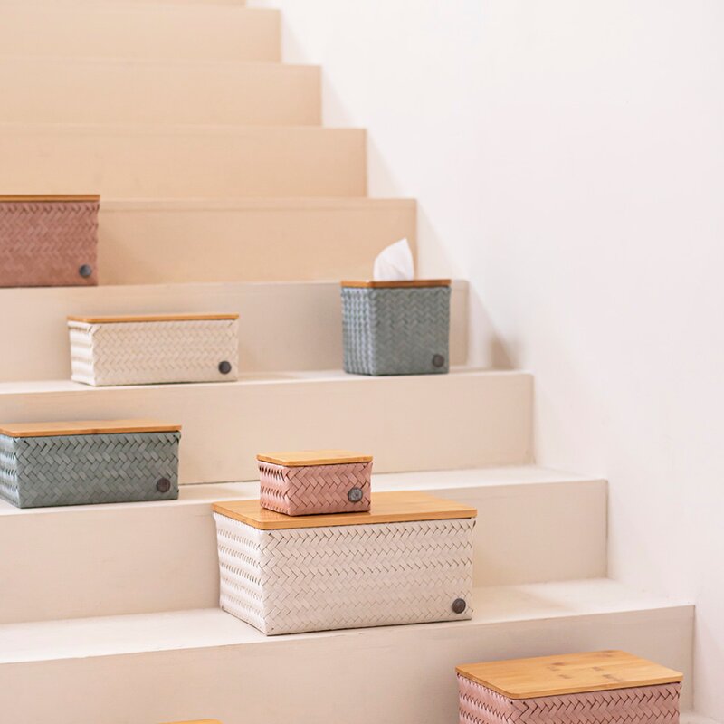 Top Fit Tiny oppbevaringskurv m/lokk 13x13x8 cm copper blush