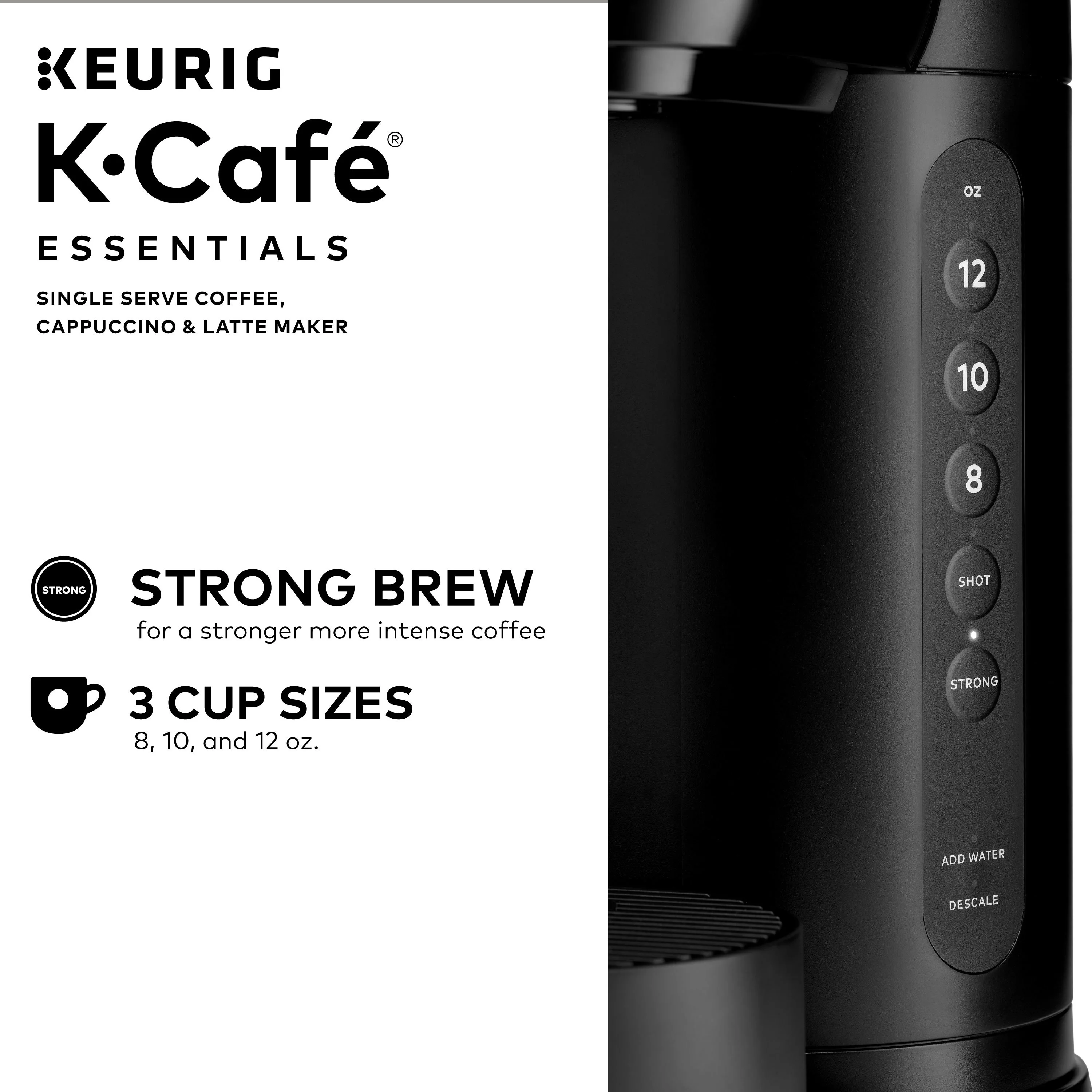 Keurig K - Caf Essentials Single Serve K - Cup Pod Coffee Maker, Black