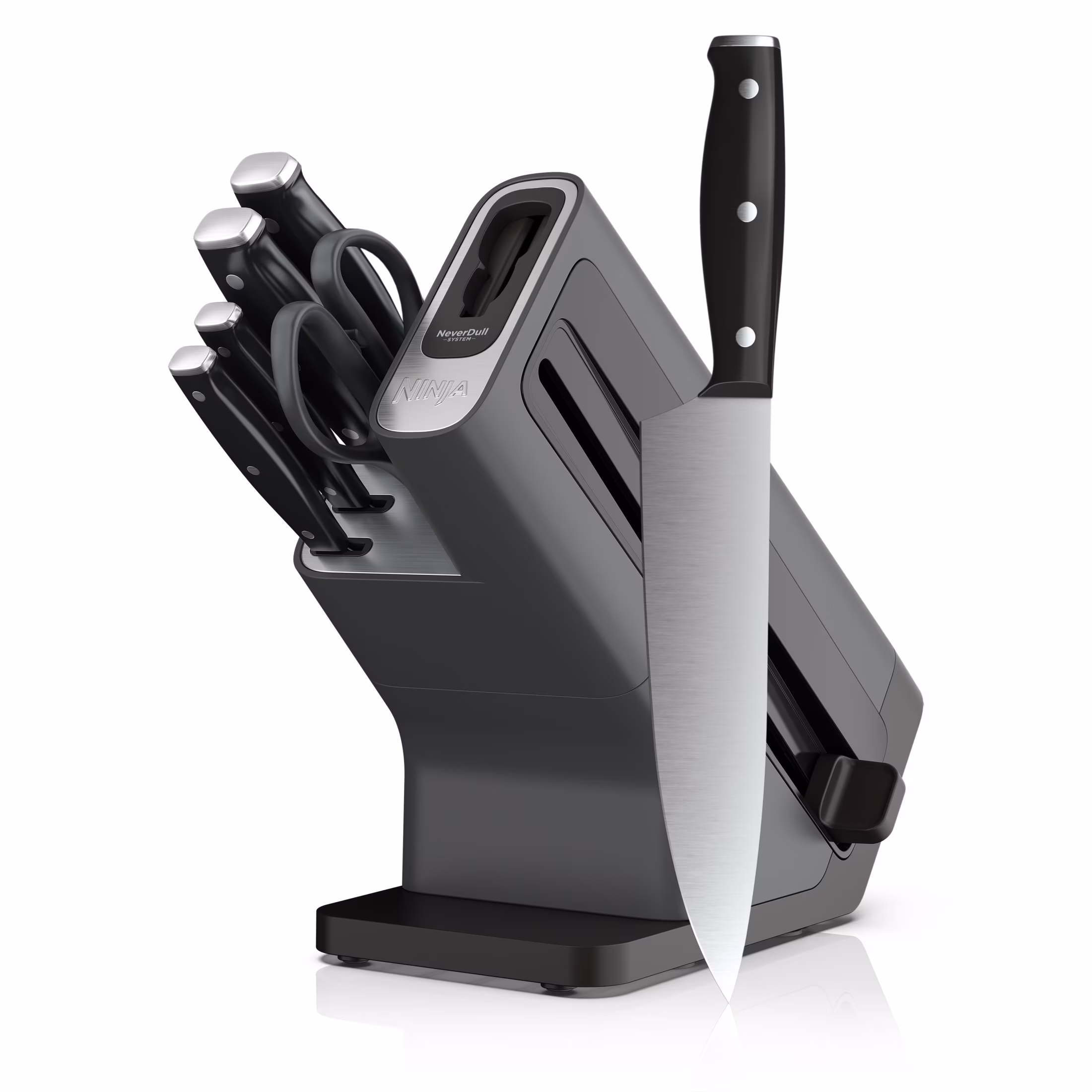 Ninja? Neverdull? 7 - Piece Prep Knife System, Essential, Stainless Steel, Built - in Sharpener, K12007BRN