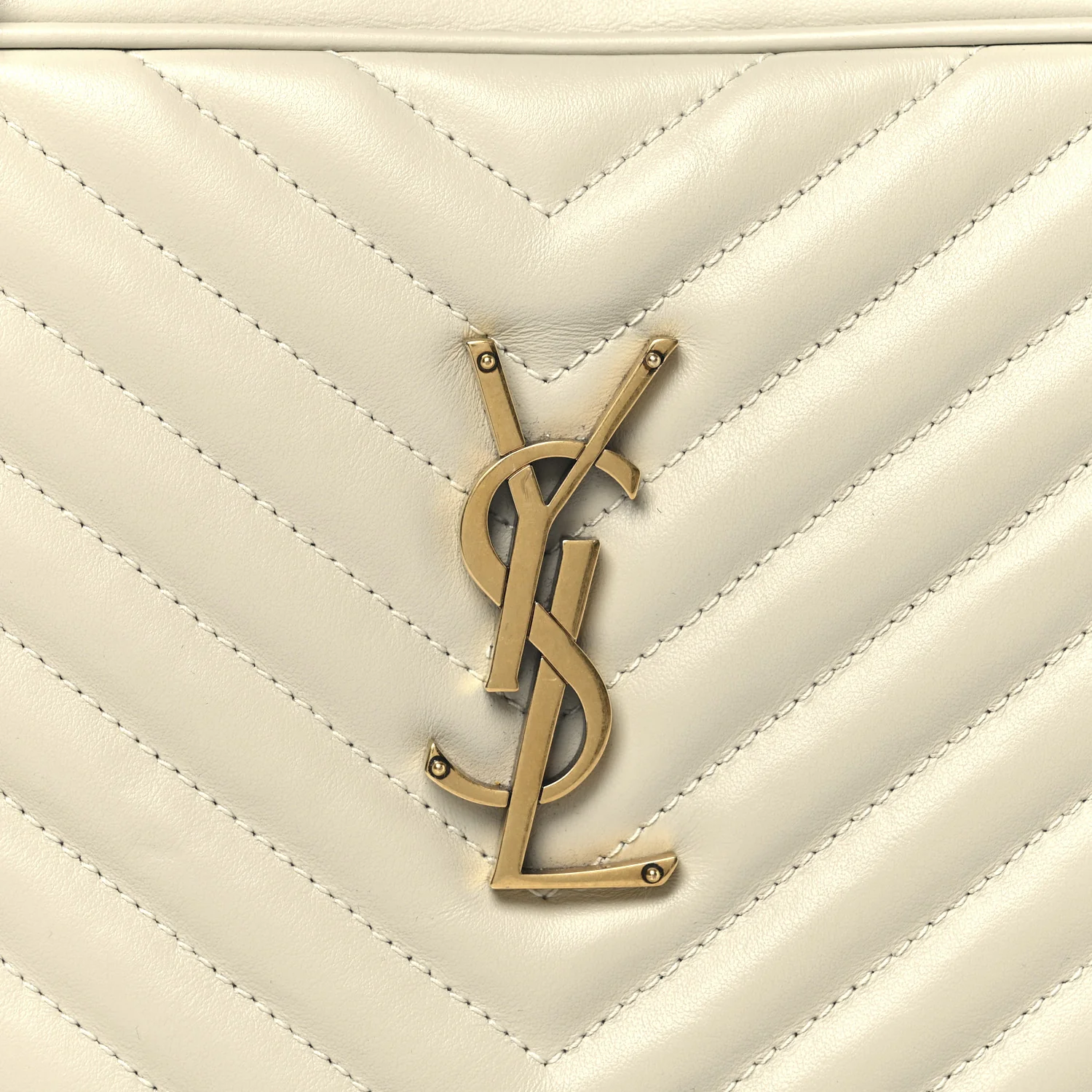 Calfskin Matelasse Monogram Lou Camera Bag Crema Soft