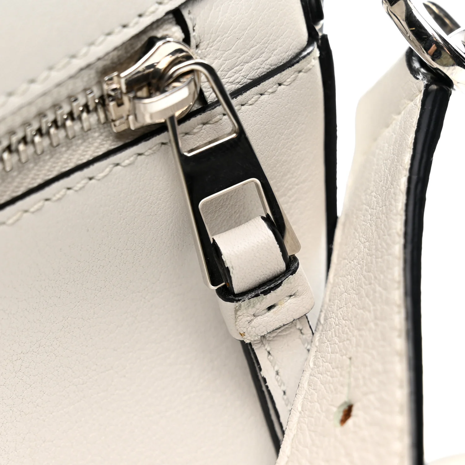 Calfskin Small Puzzle Bag White