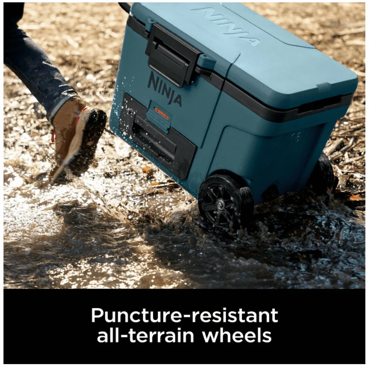 Cooler | FrostVault 45QT Cooler with Wheels | Insulated with Temp Dry Storage Drawer | Keeps Ice Cold for Days | for The Beach, Camping, Picnics More | Ocean Blue | FB245AOB - Image 5