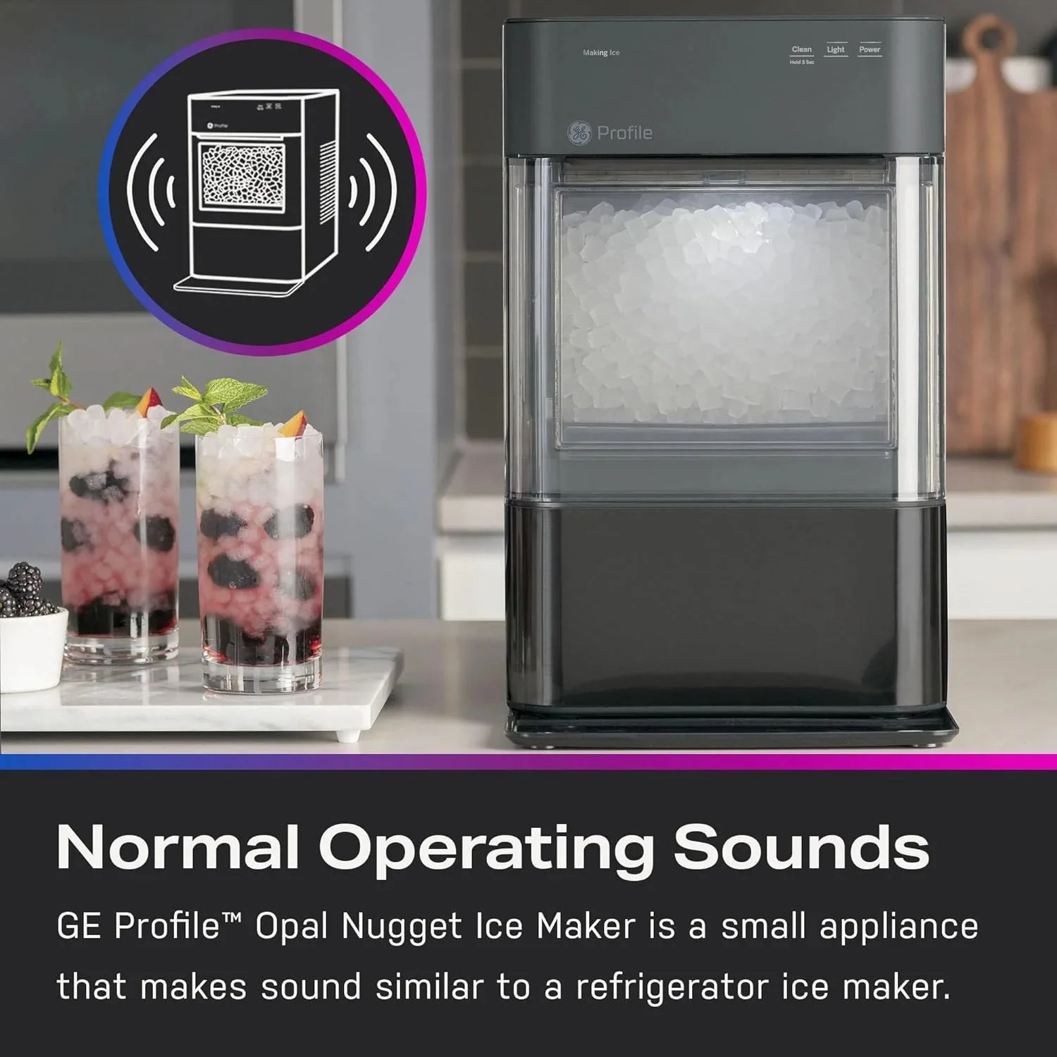 2.0 with 0.75 gallon Tank, Chewable Crunchable Countertop Nugget Ice Maker, Scoop Included, 38 lbs in 24 Hours, Pellet Ice Machine with Wifi…
