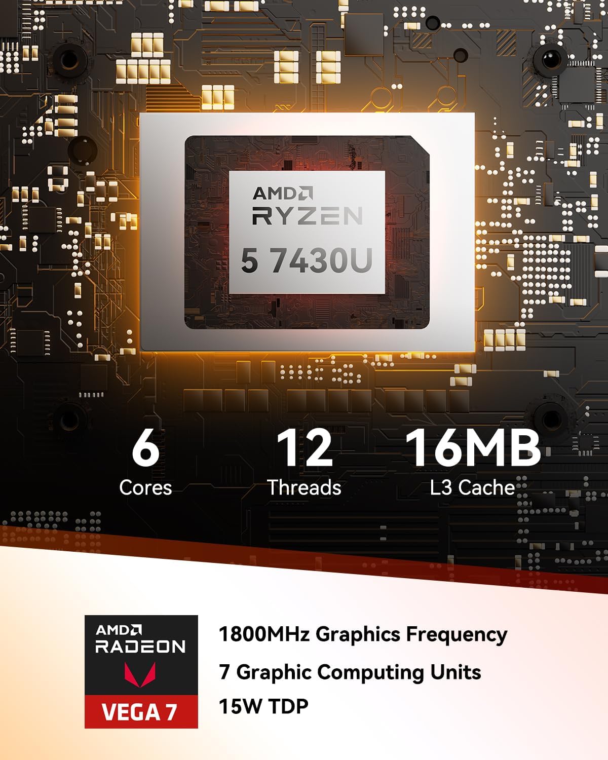 GEEKOM A5 Mini PC (3-Year Coverage) with AMD Ryzen 5 7430U  16GB RAM(Expandable  Not LPDDR)  512GB NVMe SSD  Windows 11 Pro Desktop Computer  8K Quad Display  HDMI 2.0  SD 4.0 Slot  Bunsiness Home