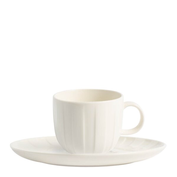 Senja espressokopp med fat 9 cl hvit