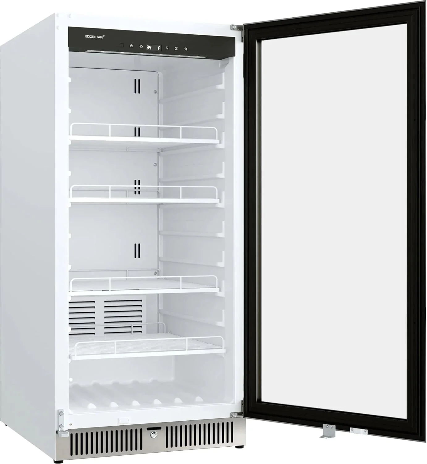 22" Wide 10.1 Cu. ft. Commercial Beverage Merchandiser - Stainless Steel, Temp Alarm, Reversible Door