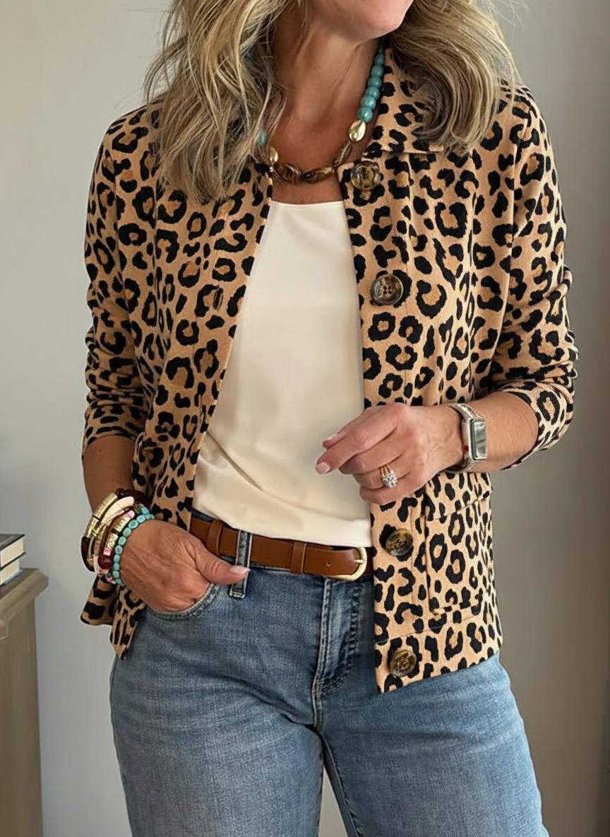 Veste décontractée à revers avec poche poitrine