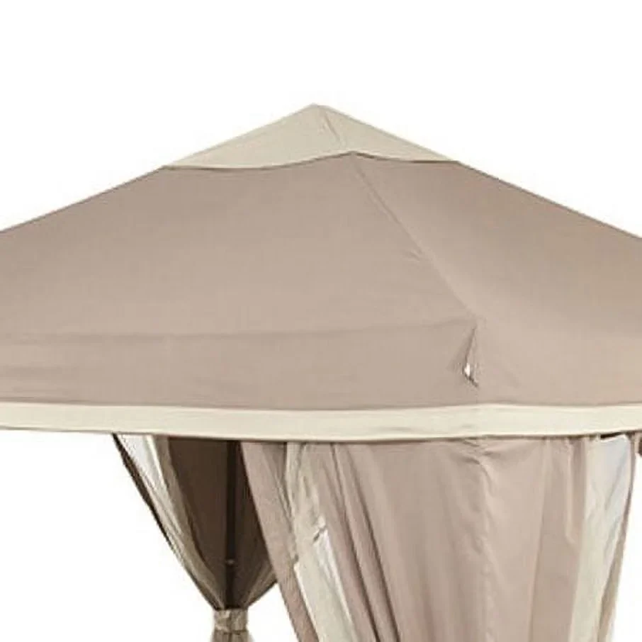 Garden Winds Replacement Canopy Top and Side Mosquito Netting Set for Arcadia Portabl 10x10