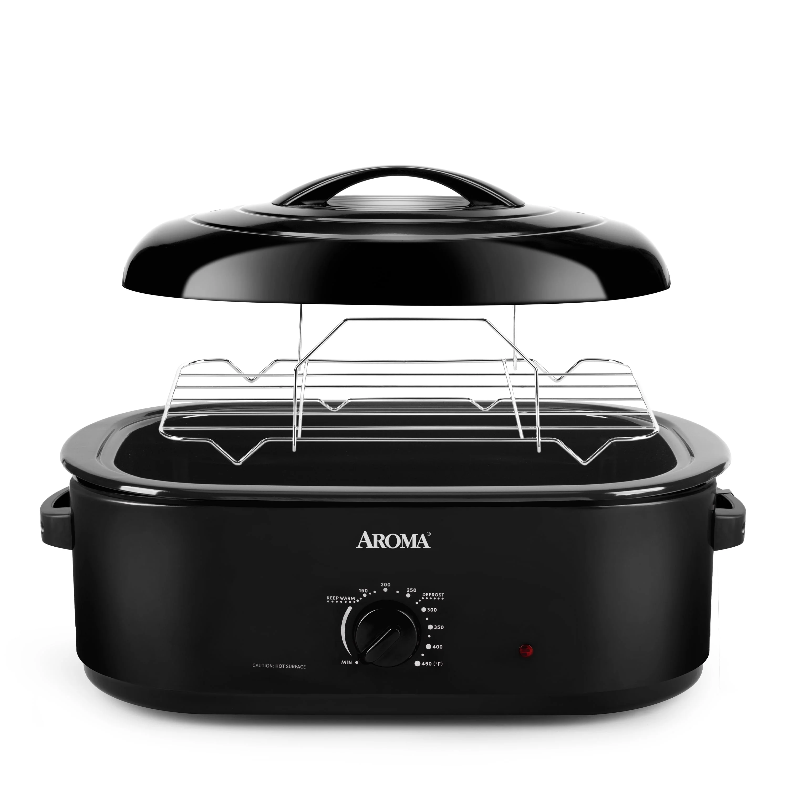 Aroma® 18qt. Electric Roaster Oven with Metal Inner Rack - Black (ART - 718B)