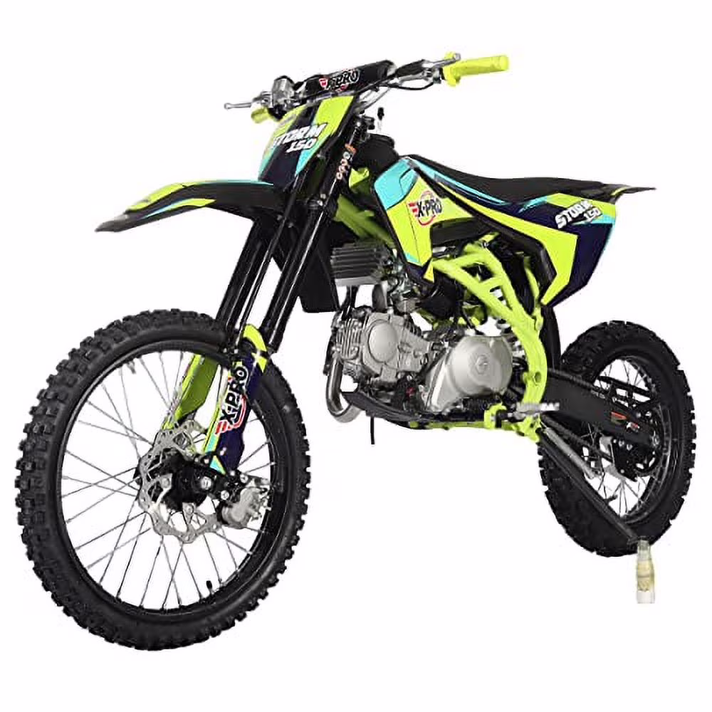 Brand New 150cc Gas Pit Dirt Bike, 4 Manual Transmission Electric/Kick Start 19"/16" Tires(Red) - Image 5