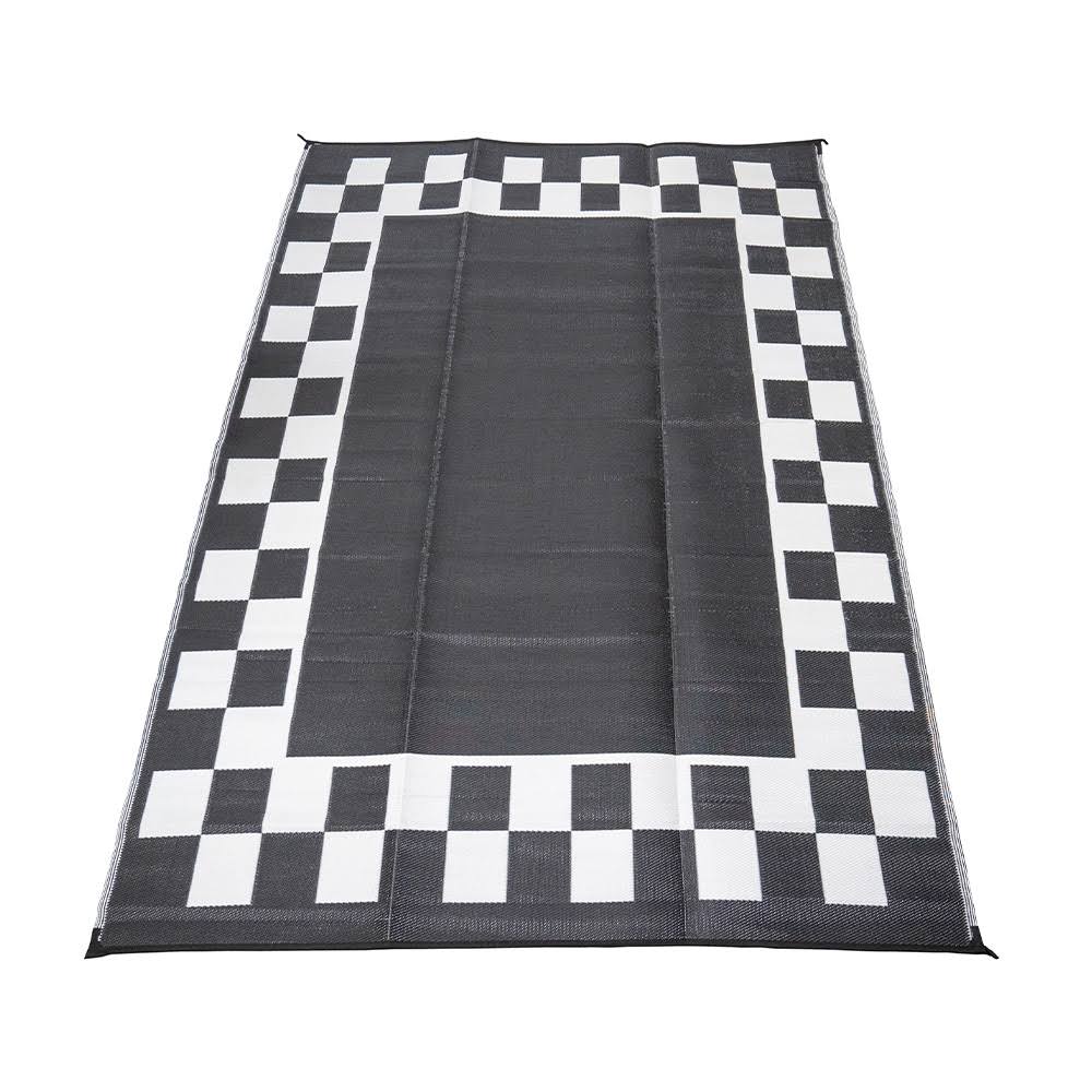 Camping World Venture Forward Checkered Frame Reversible RV Patio Mat