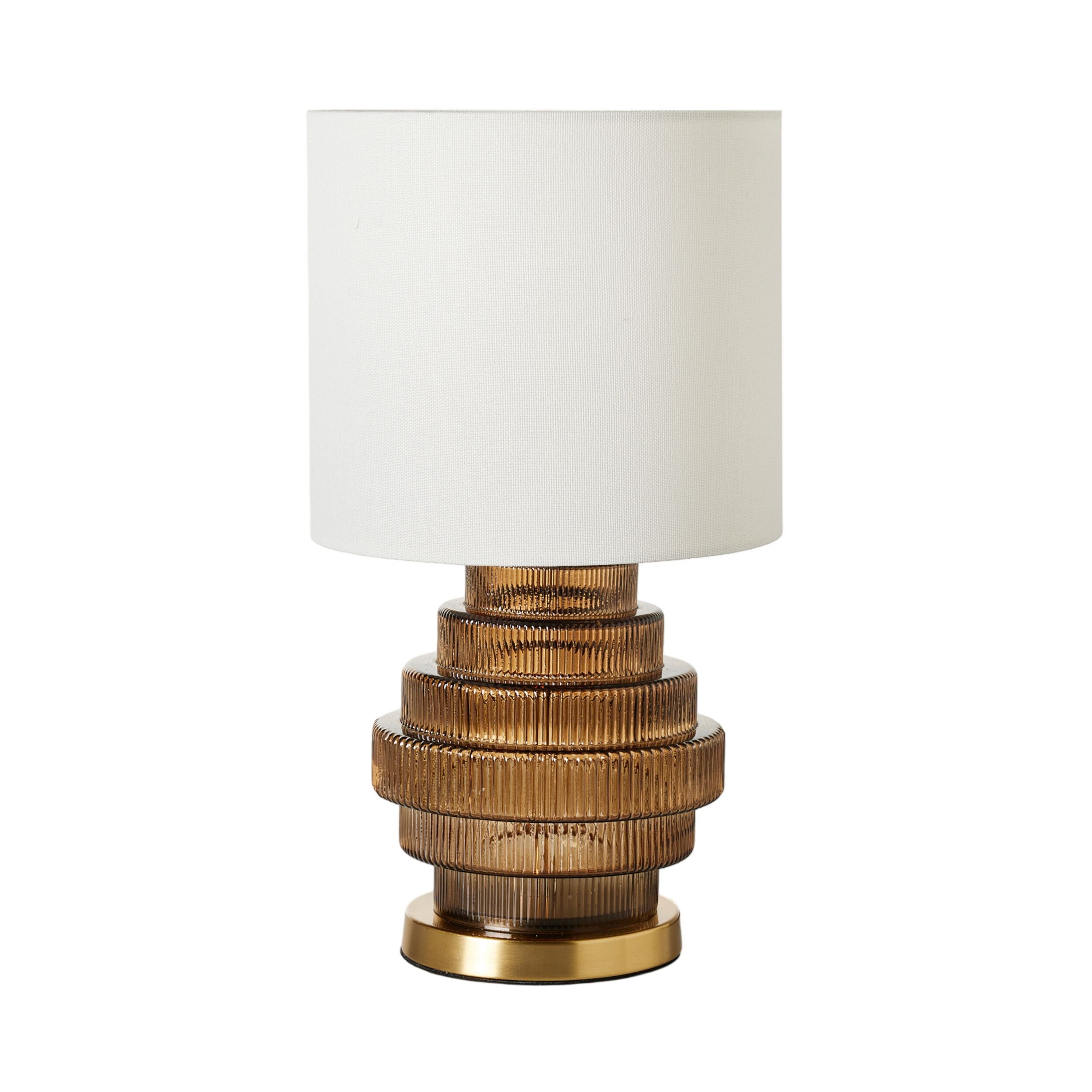 Stanthorpe Glass Table Lamp Amber 36cm