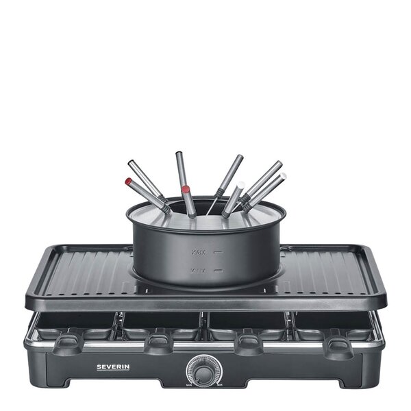 Fondue-raclette kombinert 2-i-1 RG 2347 svart