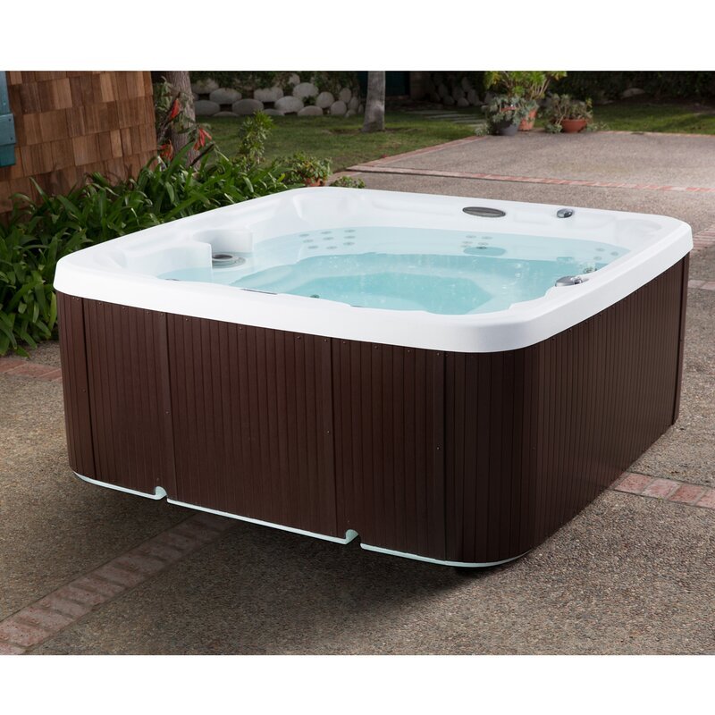 Spa carré Lifesmart Spas 7 personnes 65 jets avec ozonateur couleur expresso