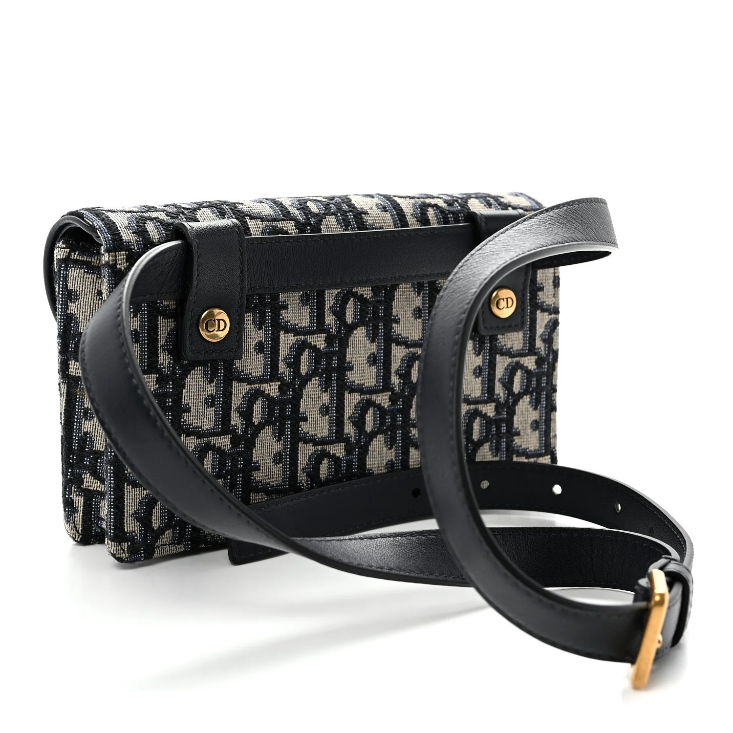 Oblique Saddle Belt Bag Blue