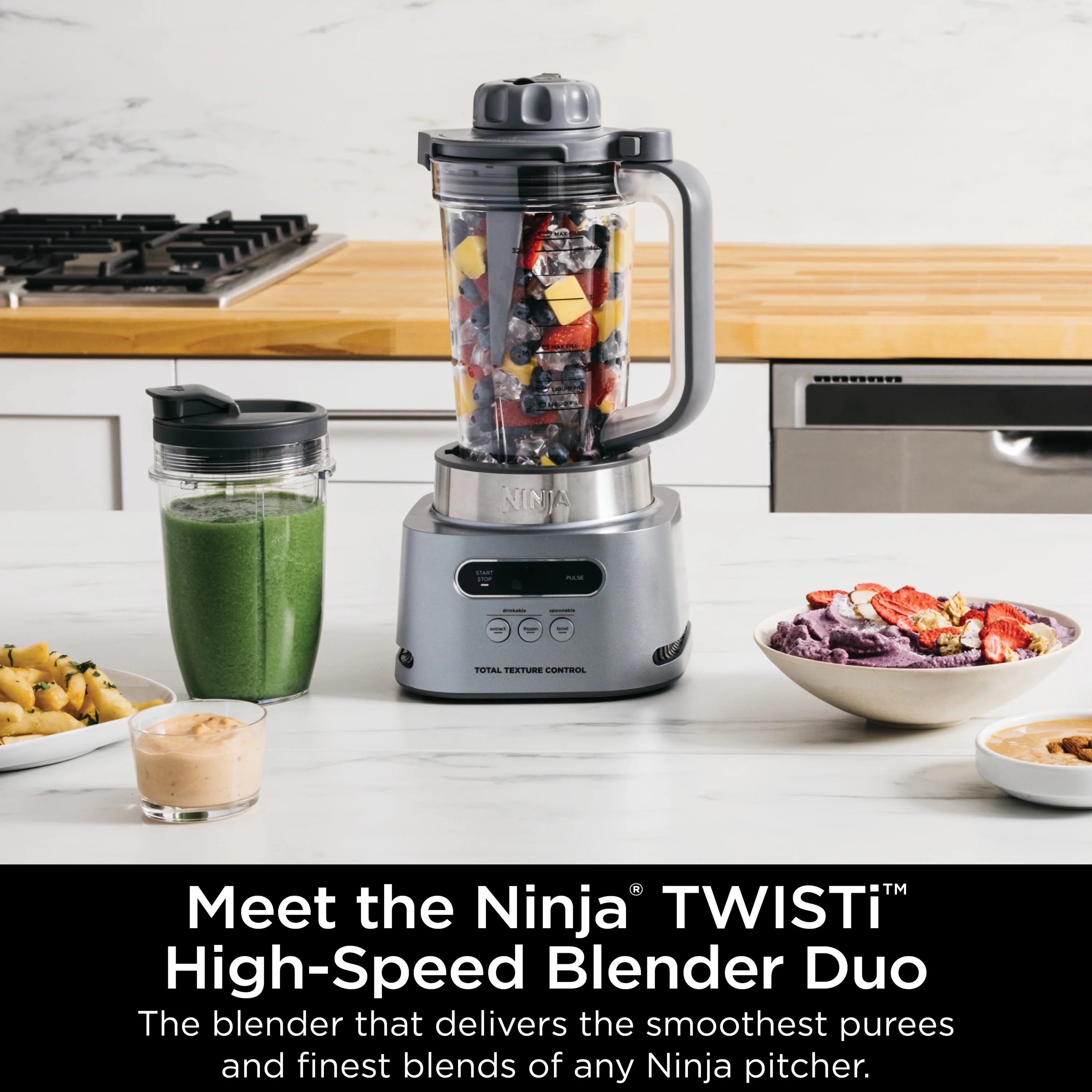 Ninja Twisti, High - Speed Blender Duo 3 Preset Auto - Iq Programs, 34 oz. Pitcher Capacity, SS150