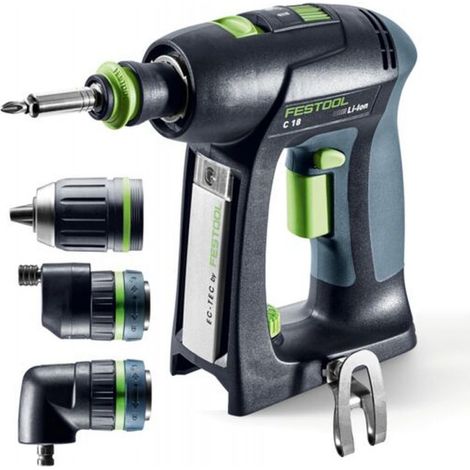 Festool – Perceuse-visseuse sans fil 18V – Moteur EC-TEC sans charbons – Couple 45Nm pour perçage métal – Coffret avec accessoires inclus — vue 2
