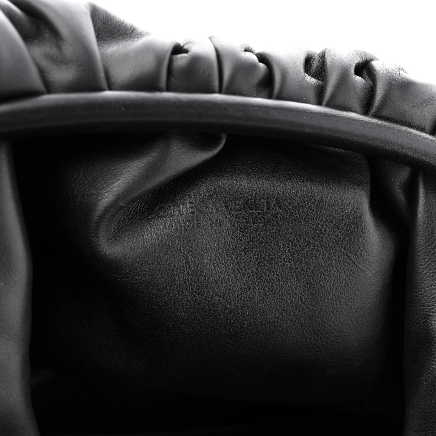 Smooth Butter Calf The Pouch Oversized Clutch Black