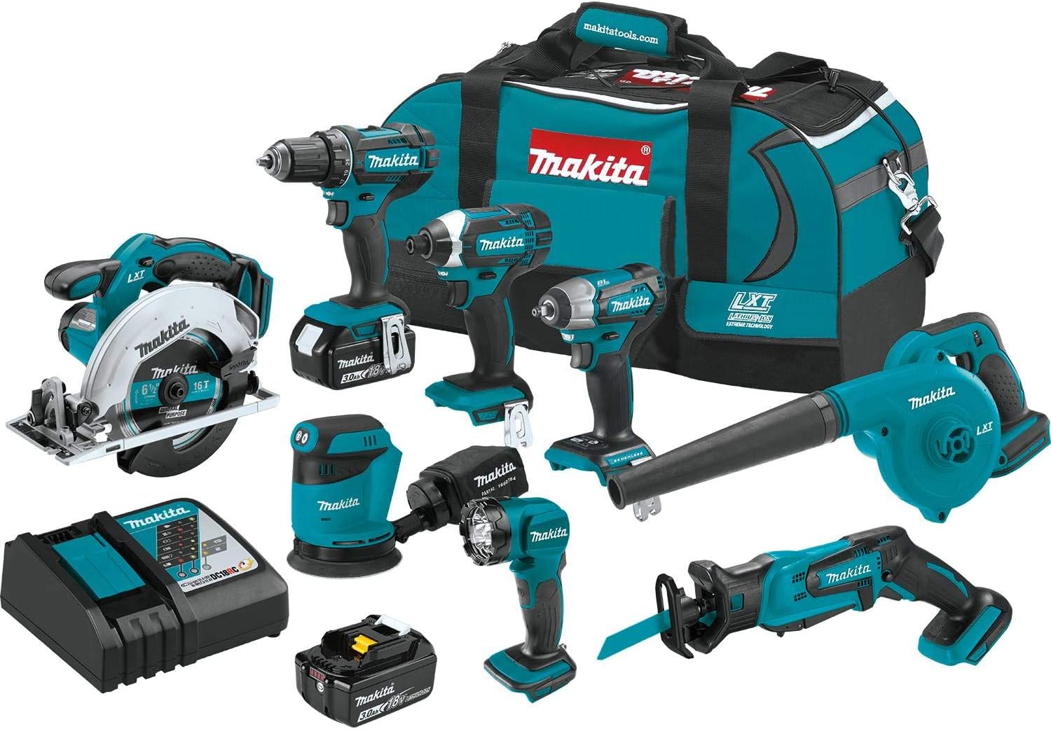 Kit combiné sans fil Makita XT801X1 18V LXT Lithium-Ion 8 pièces (3,0 Ah)