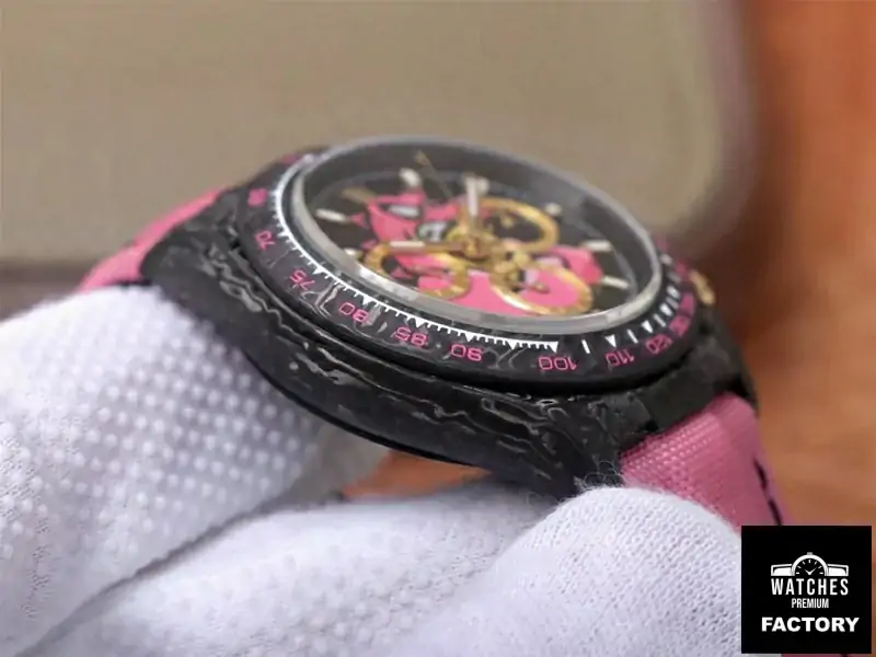Rolex Daytona Cosmos Chronograph Carbon Fiber Edition Pink Exploded Dragon Dial