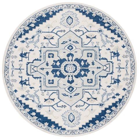 Lauren Ralph Lauren - Percy Rug Collection - LRL6652, Ivory / Navy / 5' x 5' Round / Round
