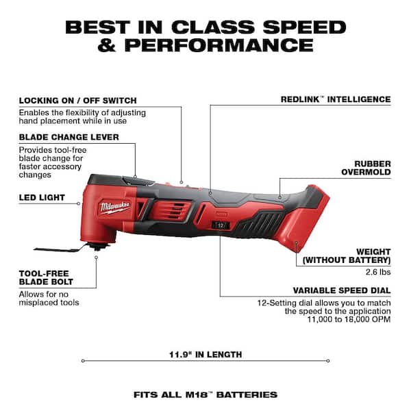M18 18V Lithium Ion Cordless Combo Kit (8 Tool) with SHOCKWAVE Bit Set (50 Piece) Image 10