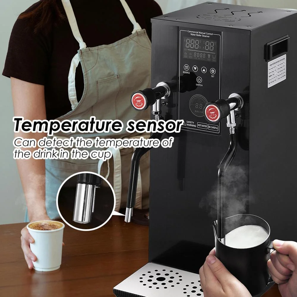Commercial Milk Frother, 110V 1400W Automatic Foam Machine with LED Display for Coffee Shops (Black)(Black) - Image 9