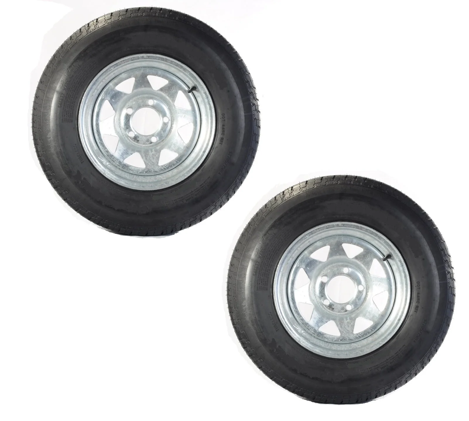 Two Trailer Tires Rims ST185/80D13 185/80D-13 5 lug Galvanized Spoke Wheel Two Trailer Tires Rims ST185/80D13 185/80D-13 5 lug Galvanized Spoke Wheel