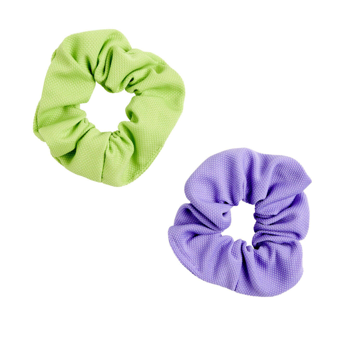 Chouchou en tissu x2 couleur unie Ø7cm (2 modèles)